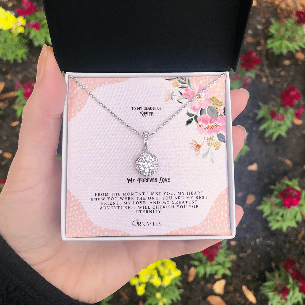 To my Wife- Hope necklace with a beautiful message