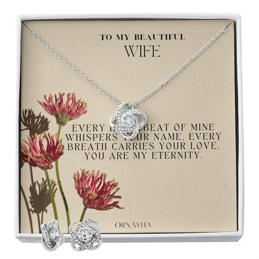 Beautiful Love knot necklace for Wife