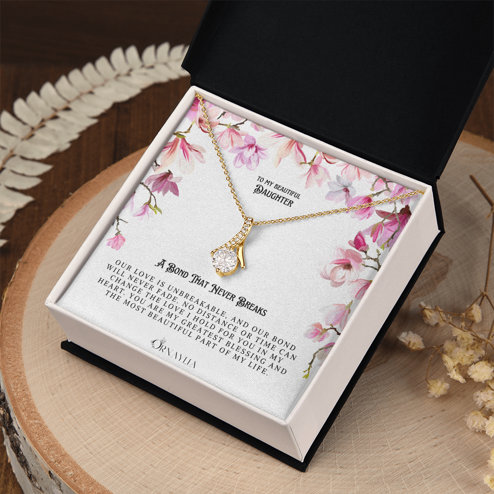 To my Daughter- Necklace with a heartfelt message