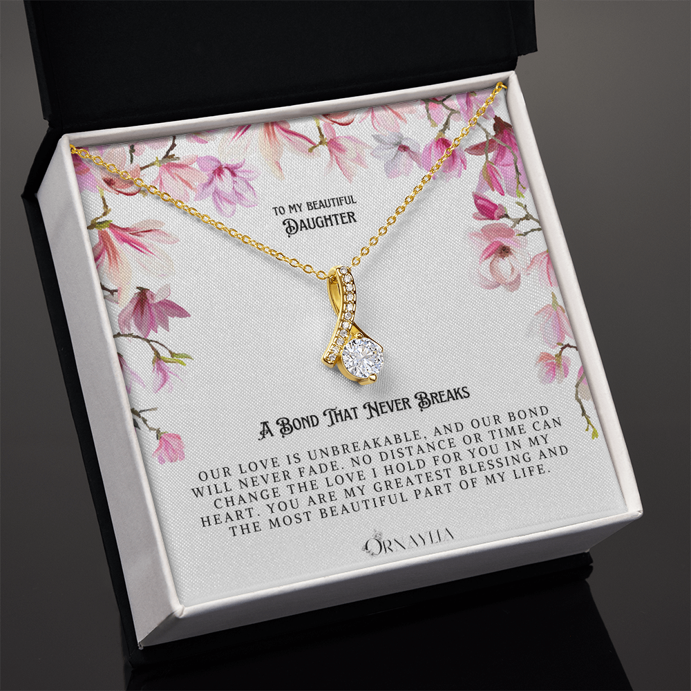 To my Daughter- Necklace with a heartfelt message