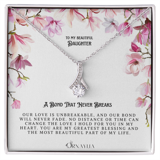 To my Daughter- Necklace with a heartfelt message