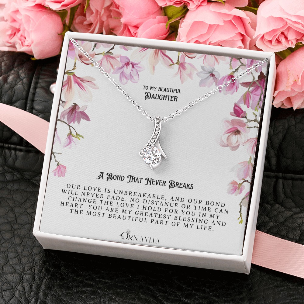 To my Daughter- Necklace with a heartfelt message