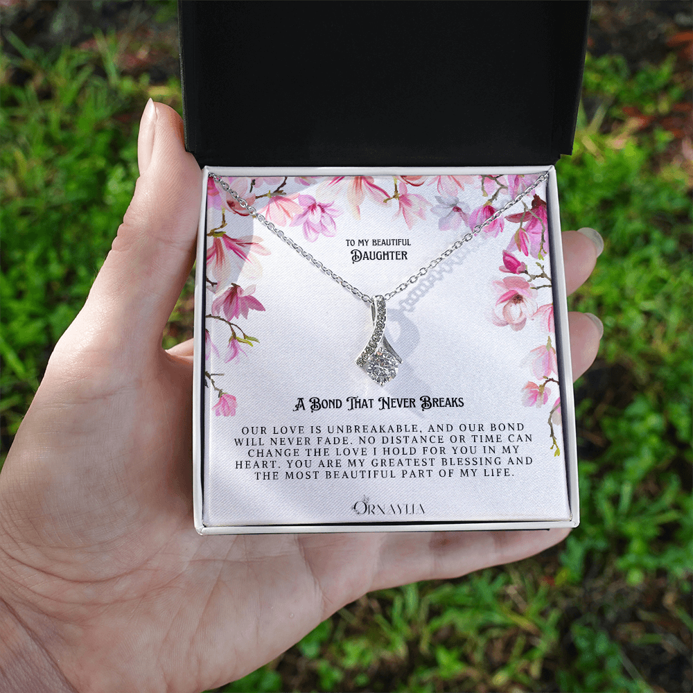 To my Daughter- Necklace with a heartfelt message