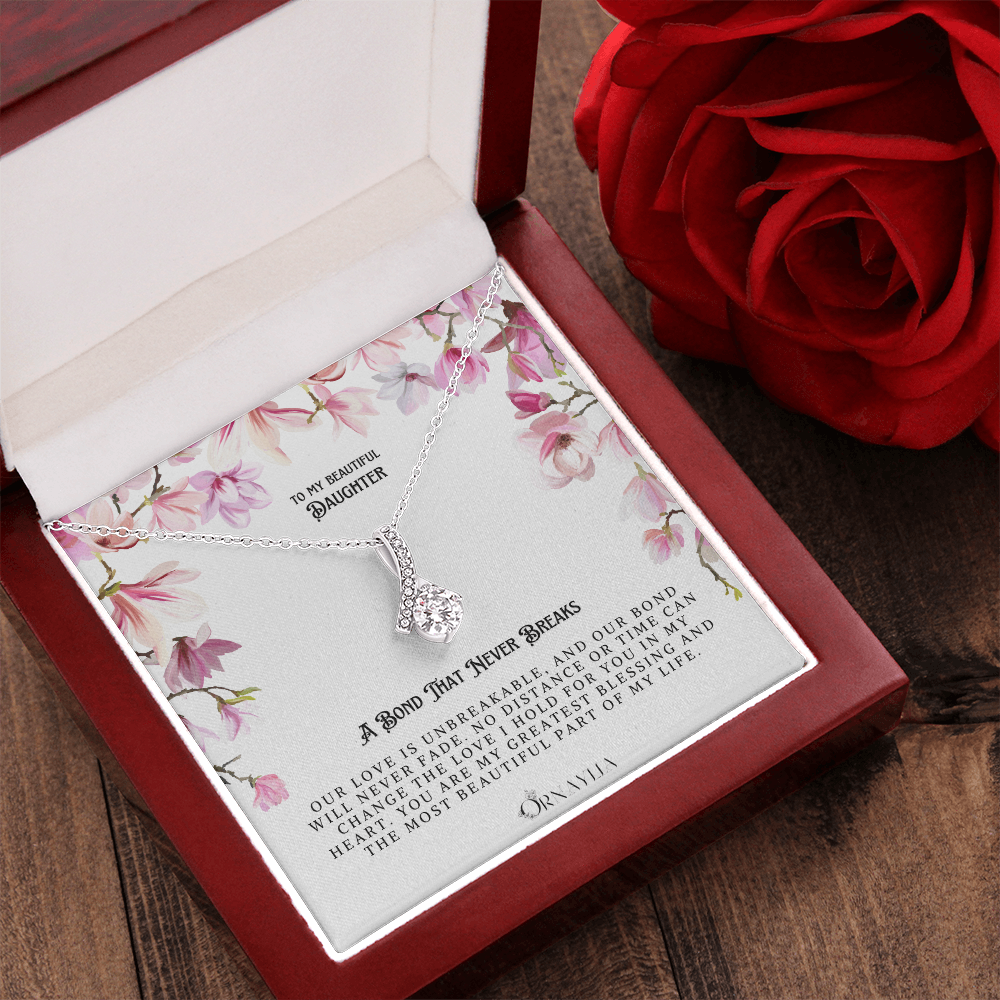 To my Daughter- Necklace with a heartfelt message