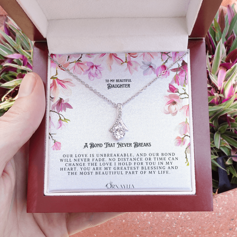 To my Daughter- Necklace with a heartfelt message