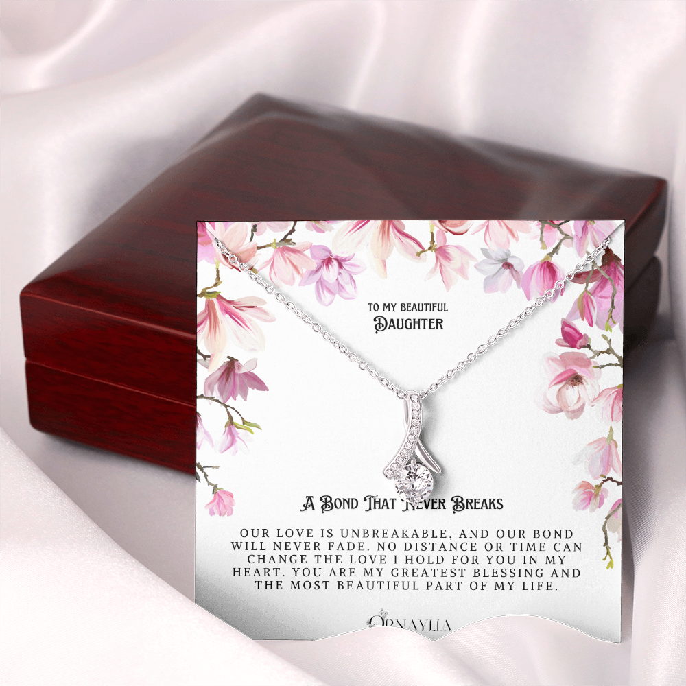 To my Daughter- Necklace with a heartfelt message