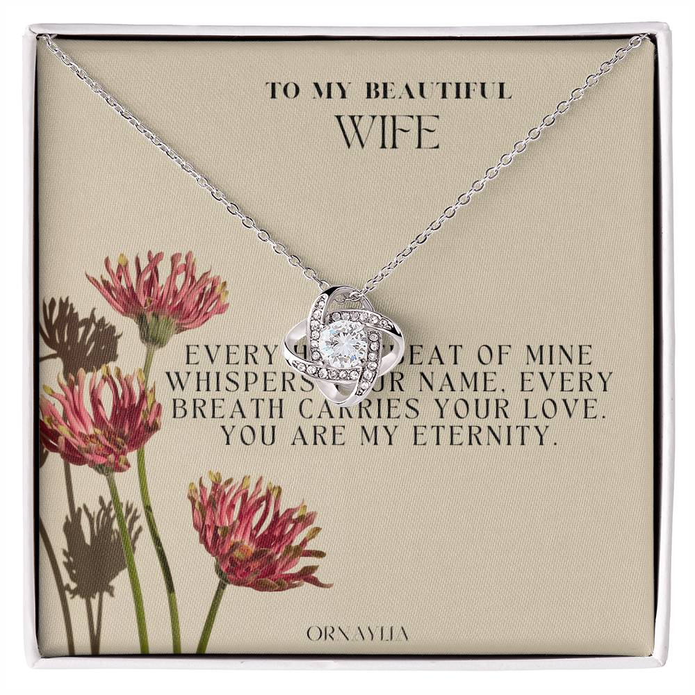 Beautiful Love knot necklace for Wife