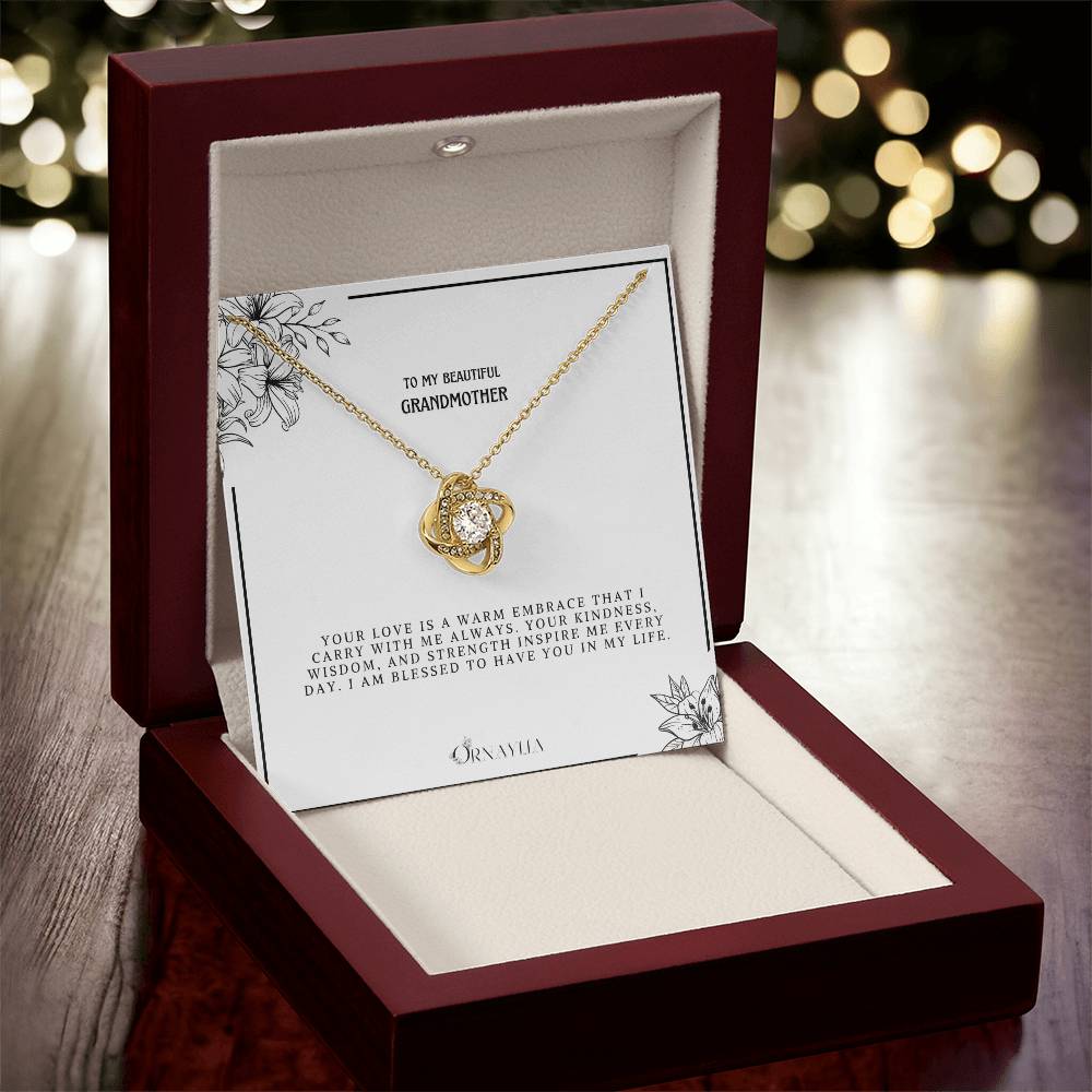 To my Grandmother-- Love knot necklace with a beautiful message