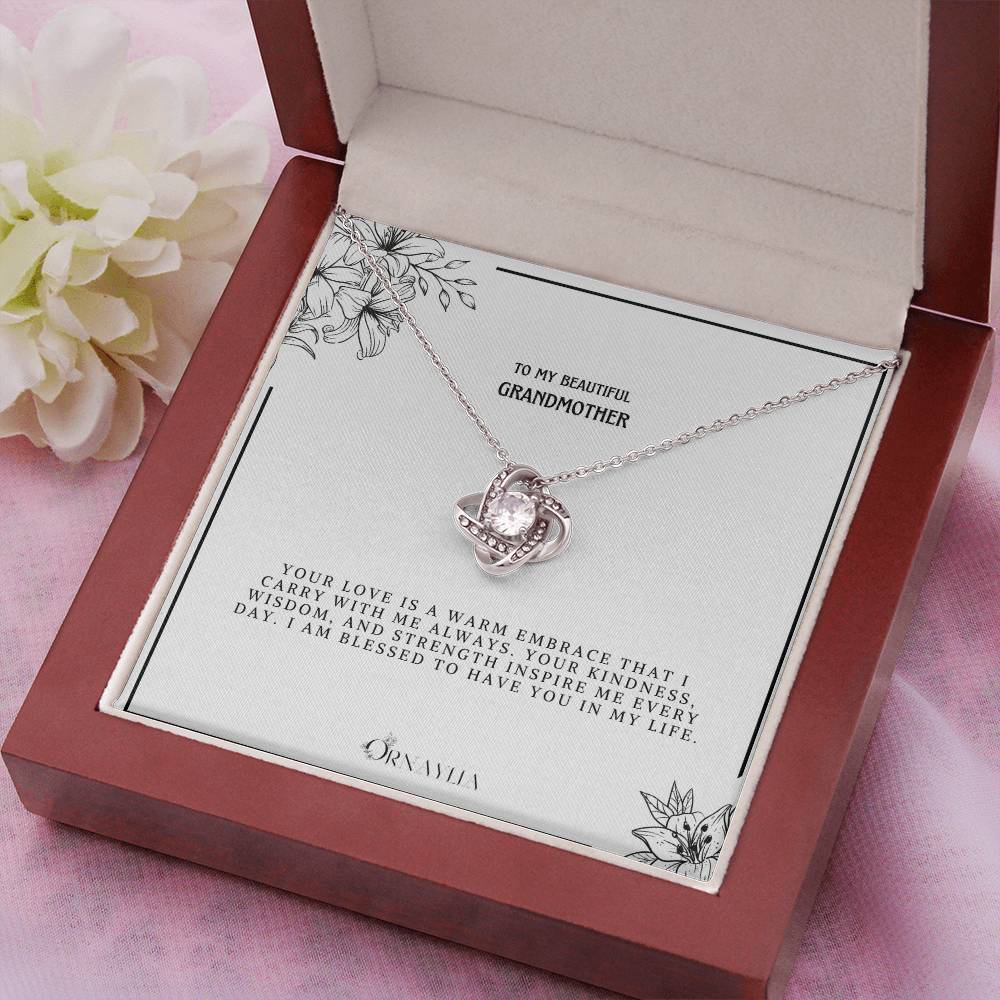 To my Grandmother-- Love knot necklace with a beautiful message