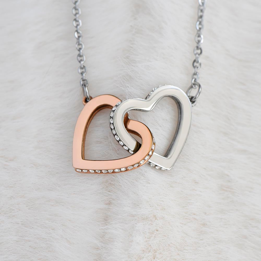 Beautiful Interlocking hearts necklace for Wife with a beautiful message card