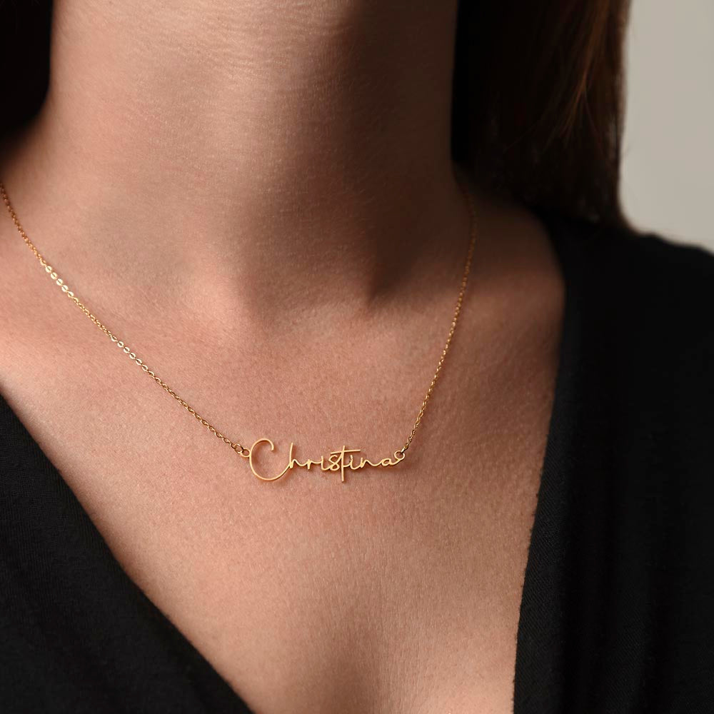 Personalized Name Necklace with a beautiful message card for Wife